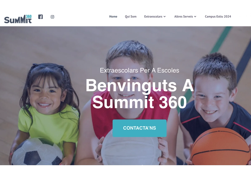 Programes extraescolars a escoles gestionats per Summit 360, promocionats per una Agència SEO.