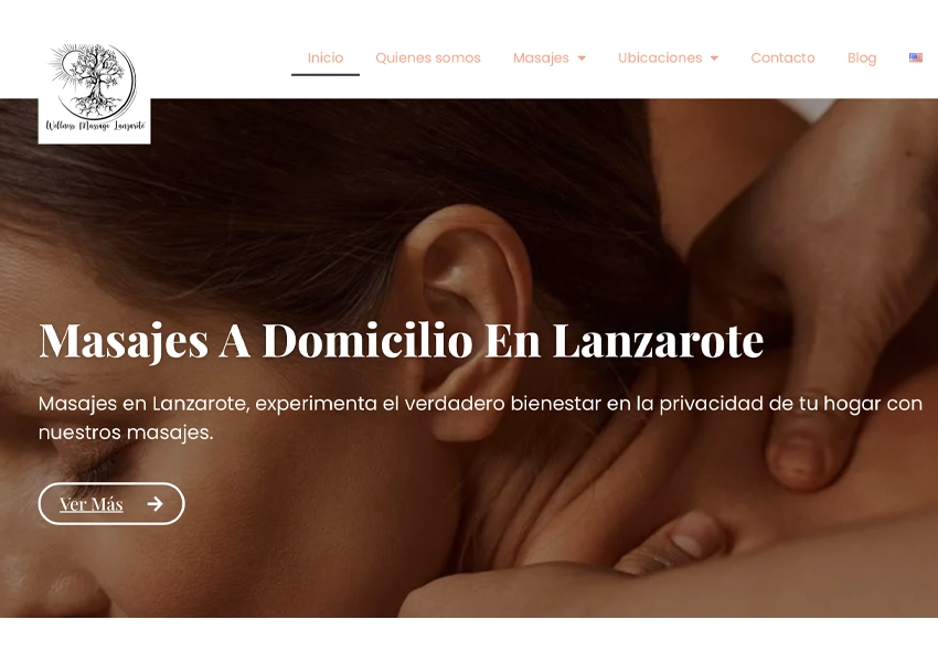 Serveis de massatges a domicili a Lanzarote promocionats per una Agència SEO