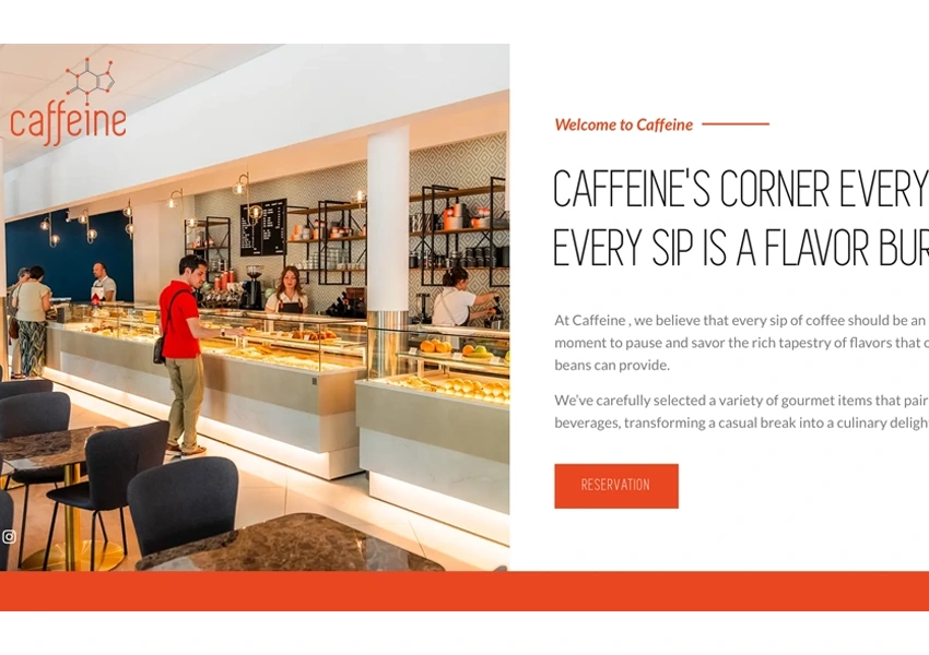 Cafeteria moderna promocionada per una Agència SEO amb estratègies digitals per augmentar la visibilitat en línia.