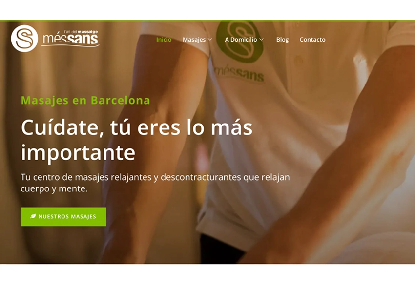 Centre de massatges a Barcelona promocionat per una Agència SEO per millorar la visibilitat en línia.